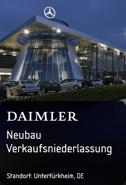 Read more about the article Daimler Neubau Verkaufsniederlassung